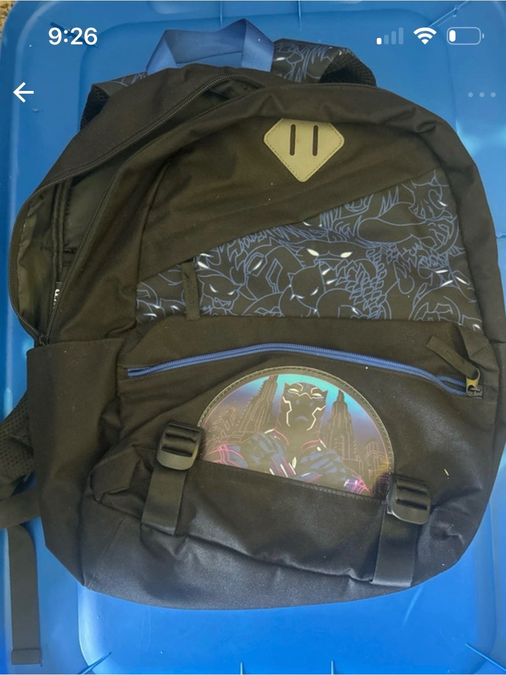 Black panther  Backpack with Graphic Panel